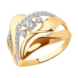 Кольцо из золота с фианитами (Арт.017501)