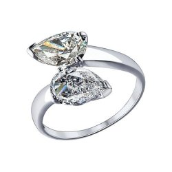 Кольцо из серебра с фианитами (Арт.94012080)