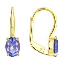 Серьги из желтого золота с танзанитами (Арт.6024517-2)