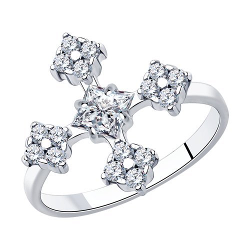 Кольцо из серебра с фианитами (Арт.94013048)