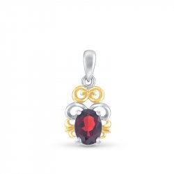 Подвеска Серебряные крылья (Арт.23knys1727gp-155_granat)