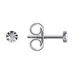 Серьги из белого золота с бриллиантами (Арт.52-222-01076-1)