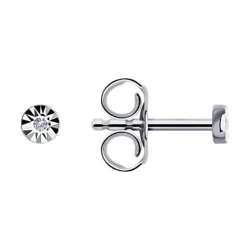 Серьги из белого золота с бриллиантами (Арт.52-222-01076-1)