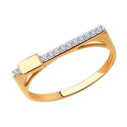 Кольцо из золота с фианитами (Арт.019020)