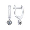 Серьги из серебра с фианитами (Арт.94021940)
