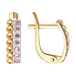 Серьги из золота с фианитами (Арт.027872)