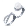 Серебряное кольцо с жемчугом и фианитом TEOSA LYD00082R