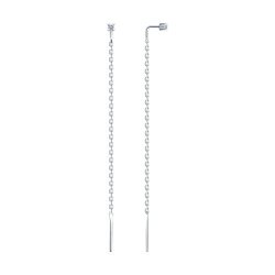 Серьги из серебра с фианитами (Арт.94025847)