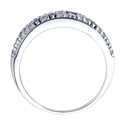 Кольцо из серебра с корундами и фианитами (Арт.88010078)