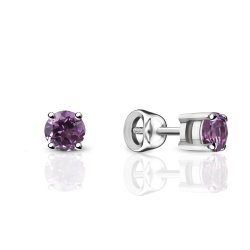 Серьги из золота с аметистом Русские Самоцветы (Арт.95622)