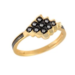 Кольцо из серебра с фианитом (Арт.cz-r01634-x-bl-x-x-w)