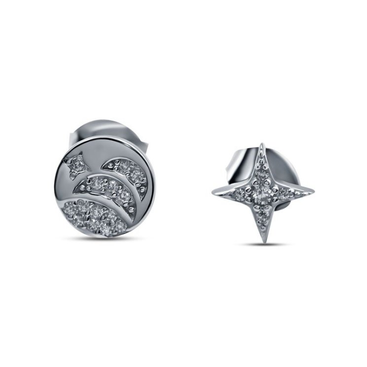 Серьги Серебряные крылья (Арт.021ea105482a-119_kubcirkonii)