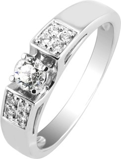 Кольцо с бриллиантом из белого золота «Tentation Celeste» Diamanti (арт.3DG061GB2)