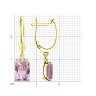 Серьги золотые пробы 585 с аметистом (Арт.727501-2)