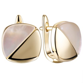 Серьги серебряные с жемчугом «Gravity Shine» Fresh Jewelry (арт.PI-E03570-X-L-PN-X-X)