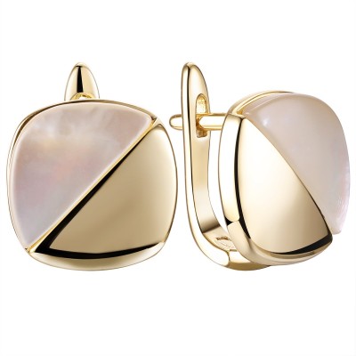 Серьги серебряные с жемчугом «Gravity Shine» Fresh Jewelry (арт.PI-E03570-X-L-PN-X-X)