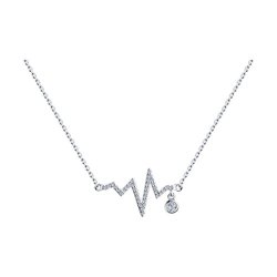 Колье из серебра с фианитами (Арт.94070340)