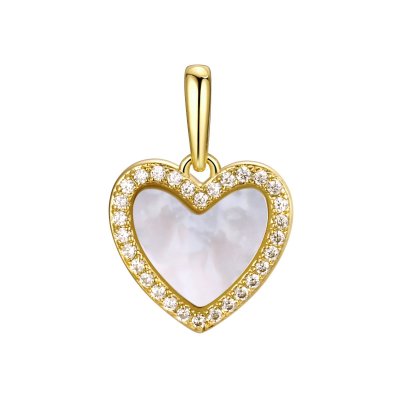 Кулон из серебра с жемчугом и фианитом (Арт.pi-p03087-x-l-pn-x-w)