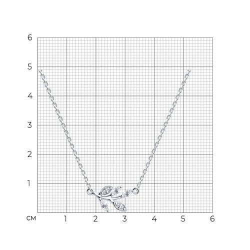 Колье из серебра с фианитами (Арт.94070706)