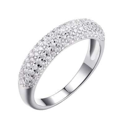 Кольцо с фианитами «Spark Line Shine» серебро 925 Fresh Jewelry (арт.SL-R00231-X-W-X-X-W)