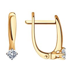 Серьги из золота с бриллиантами (Арт.1021834-66)