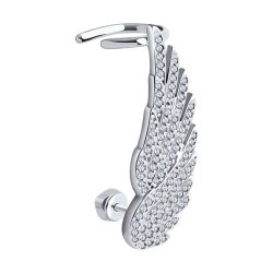 Серьга из серебра с фианитами (Арт.94170242)