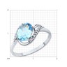 Кольцо из серебра с топазом и фианитами (Арт.94-310-00185-1)