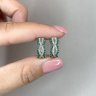 Серьги из белого золота с бриллиантом и изумрудом (Арт.me32422-wd-em_em_wg)