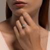 Кольцо из белого золота с бриллиантом «Сердце сияния» Соколов (арт.9010185)