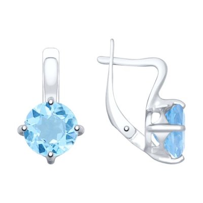 Серьги из серебра с топазами (Арт.92022036)