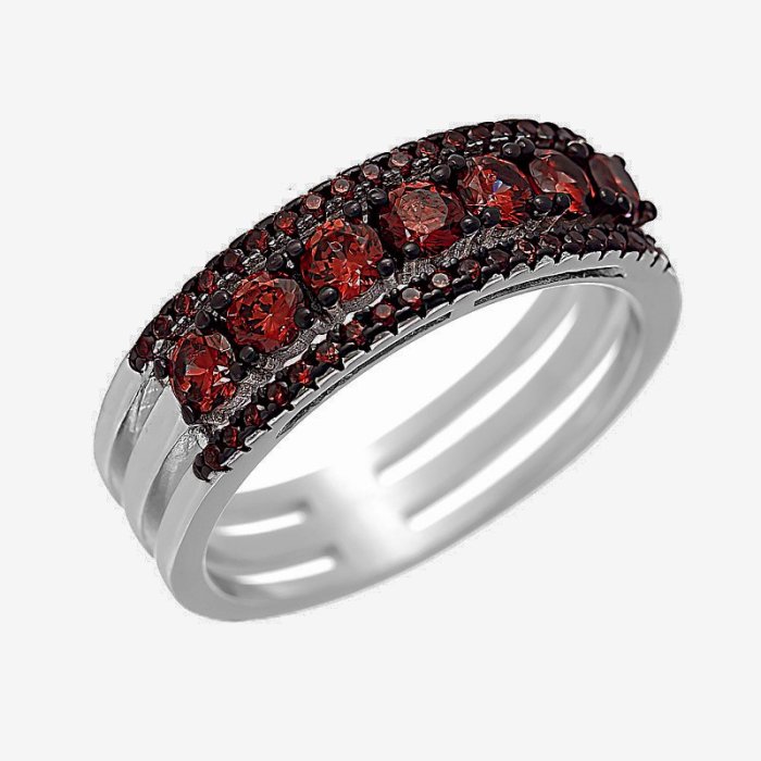 Кольцо из серебра с куб. цирконием (Арт.cz-r00681-x-wb-or-x-or)