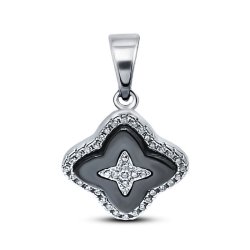Подвеска Серебряные крылья (Арт.230150-231b-113_keramika_kubcirkonii)