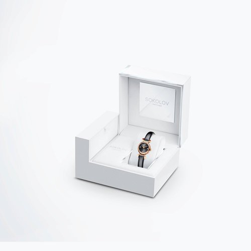 Женские золотые часы с фианитами «Ночная Элегантность» SOKOLOV (арт.212.01.00.000.03.05.3)