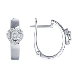 Серьги из белого золота с бриллиантами (Арт.1022257-3)