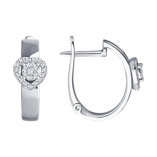 Серьги из белого золота с бриллиантами (Арт.1022257-3)