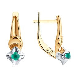 Серьги из золочёного серебра с агатами (Арт.93-320-00974-1)
