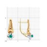 Серьги из золочёного серебра с агатами (Арт.93-320-00974-1)
