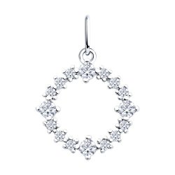 Подвеска из серебра с фианитами (Арт.94033336)