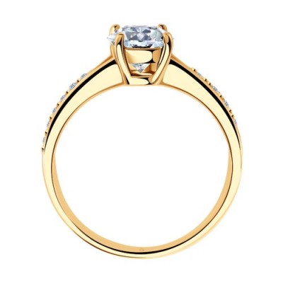 Кольцо из золочёного серебра с фианитами и эмалью «Греческая гармония» SOKOLOV (арт.93010318)