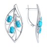Серьги из серебра с бирюзой (Арт.94-320-00859-1)