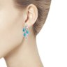Серьги из серебра с бирюзой (Арт.94-320-00859-1)