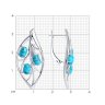 Серьги из серебра с бирюзой (Арт.94-320-00859-1)