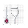 Серьги из белого золота с бриллиантами и рубинами (Арт.4020465-3)