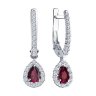 Серьги из белого золота с бриллиантами и рубинами (Арт.4020465-3)