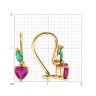 Серьги из золота с корундами и фианитами (Арт.51-120-02847-1)