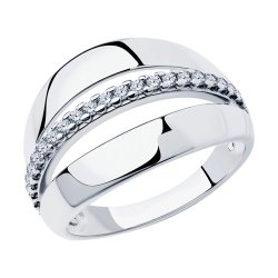 Кольцо из серебра с фианитами (Арт.94-110-00997-1)