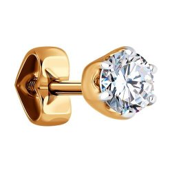Серьга из золота с фианитом (Арт.51-127-02071-1)