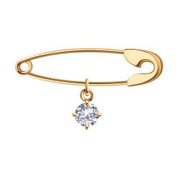 Брошь из золота с фианитом (Арт.51-140-02706-1) Брошь из золота с фианитом (Арт.51-140-02706-1)