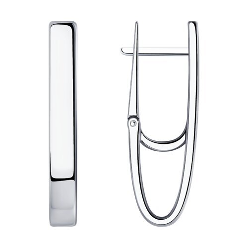 Серьги из серебра с родиевым покрытием «Линия Стиля» Соколов (арт.94-120-00645-1)