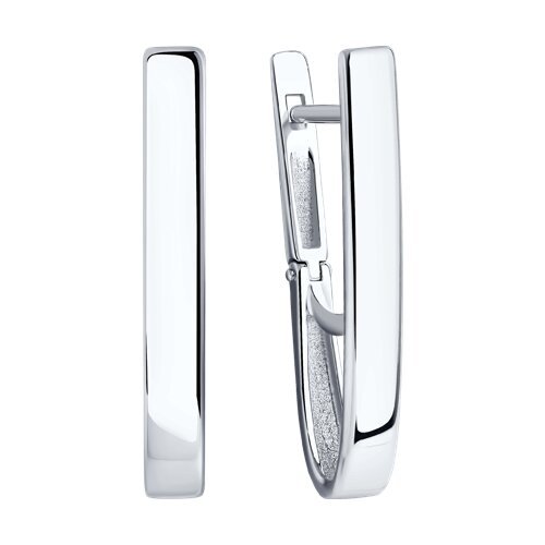 Серьги из серебра с родиевым покрытием «Линия Стиля» Соколов (арт.94-120-00645-1)